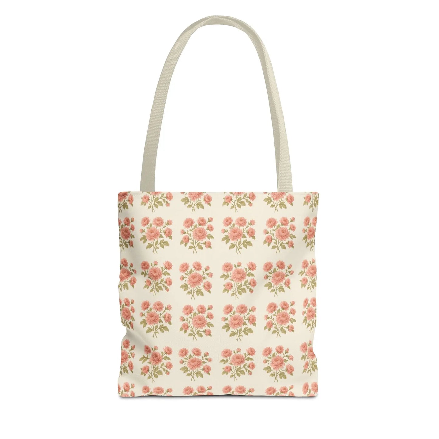 Vintage Rose Repeat Pattern Tote Bag