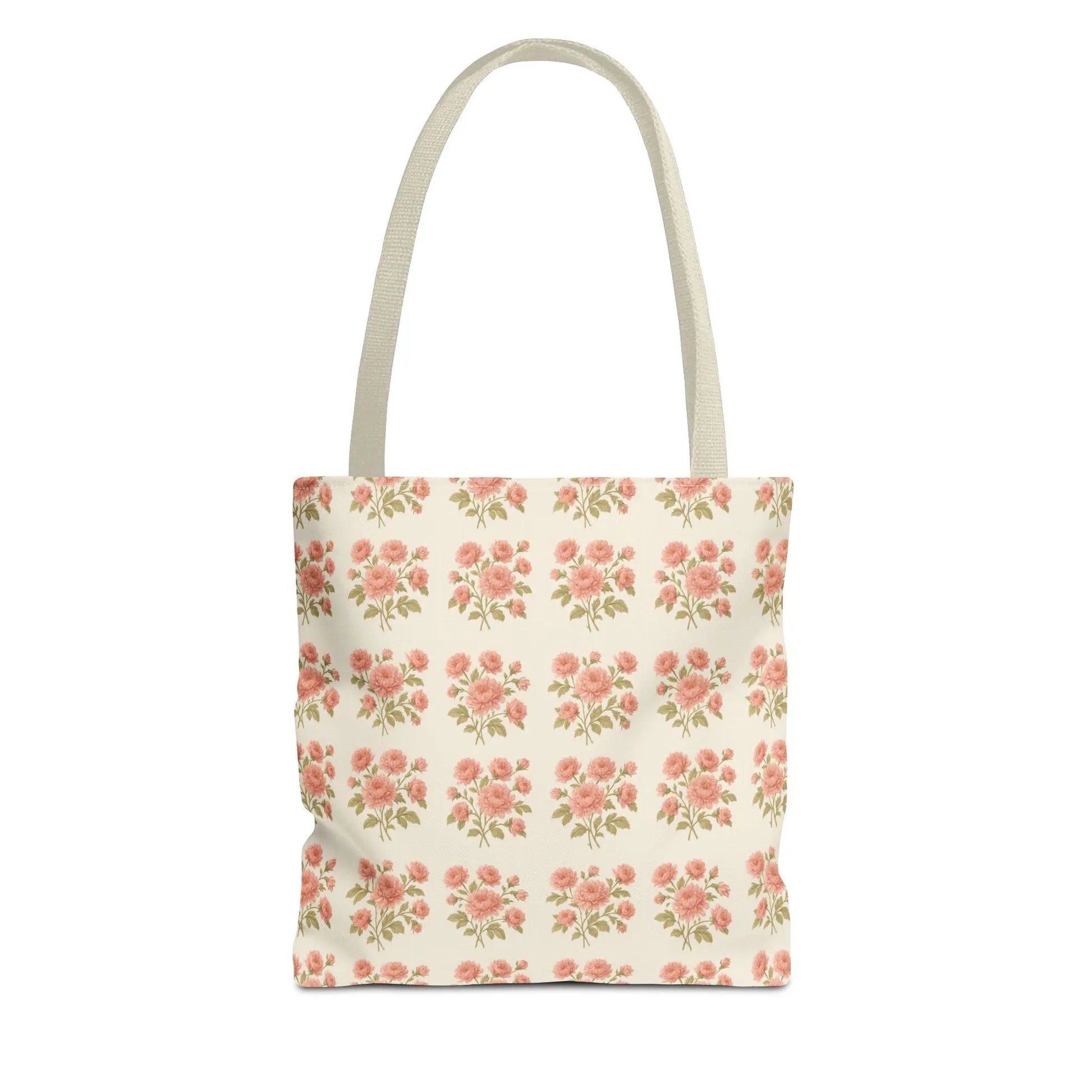 Vintage Rose Repeat Pattern Tote Bag