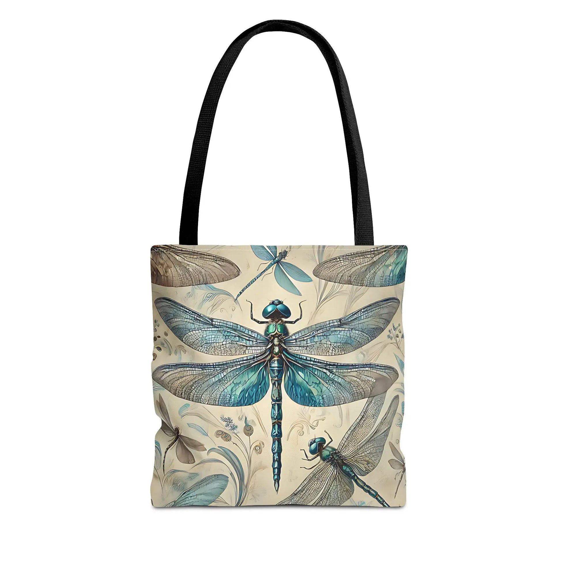 Blue Dragonfly Illustration Tote Bag