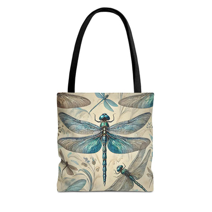 Blue Dragonfly Illustration Tote Bag