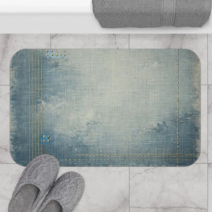 Distressed Denmin Bath Mat