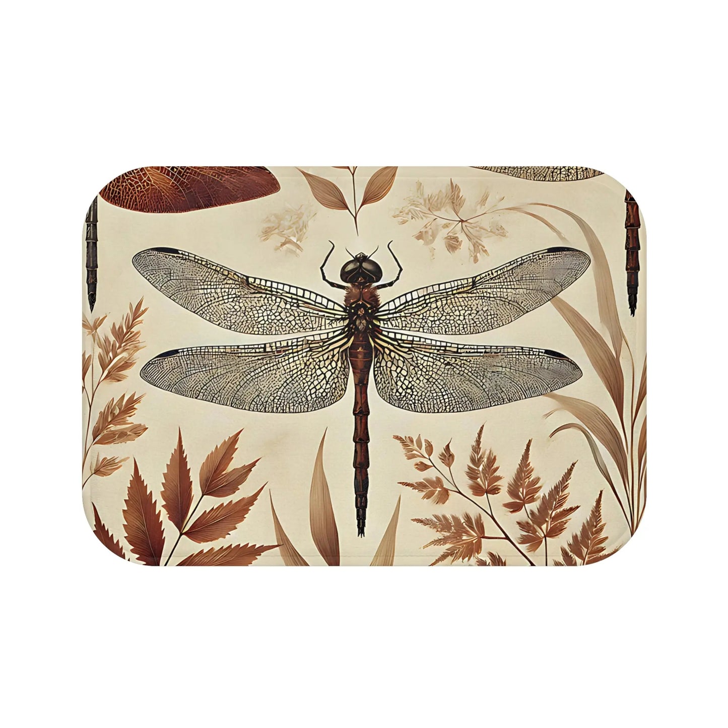 Elegant Dragonfly Bath Mat