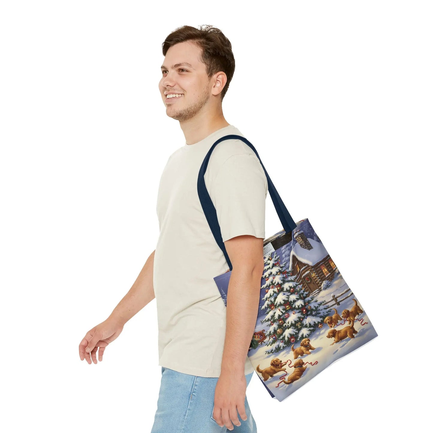 Christmas Cute Puppies Tote Bag