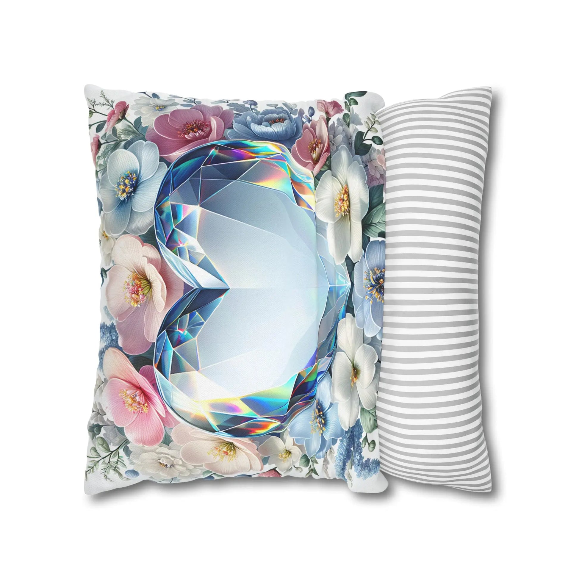 Crystal Heart Floral Pillowcase