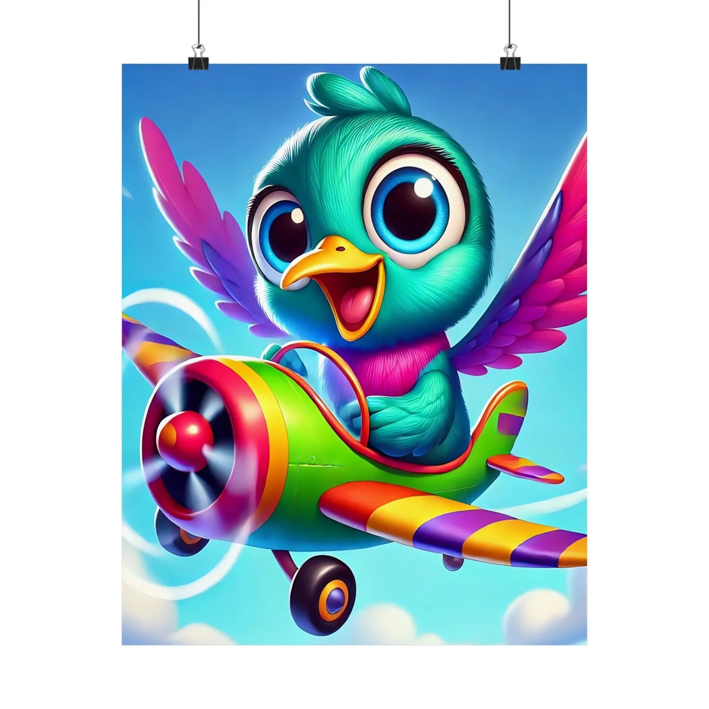 Whimsical Bird Adventure Wall Art Poster
