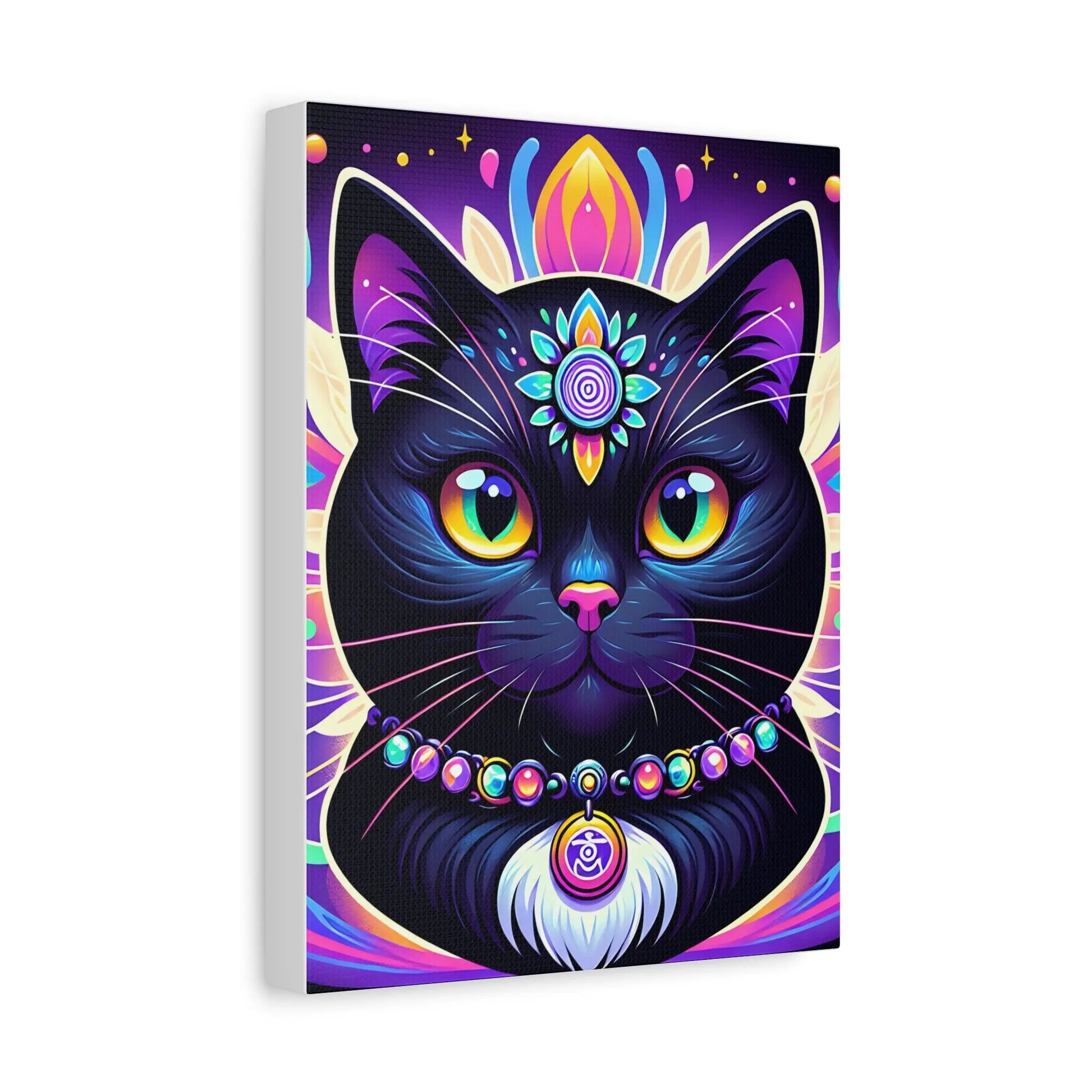 Vibrant Cat Canvas Art