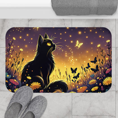 Whimsical Cat Bath Mat