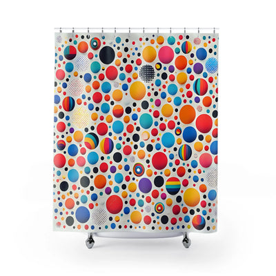 Colorful Polka Dot Shower Curtain