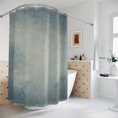 Distressed Denim Shower Curtain