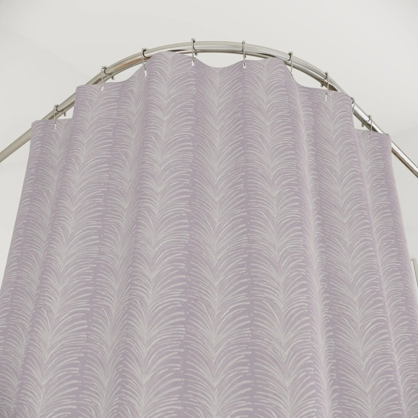 Lavender Feather Chevron Shower Curtain