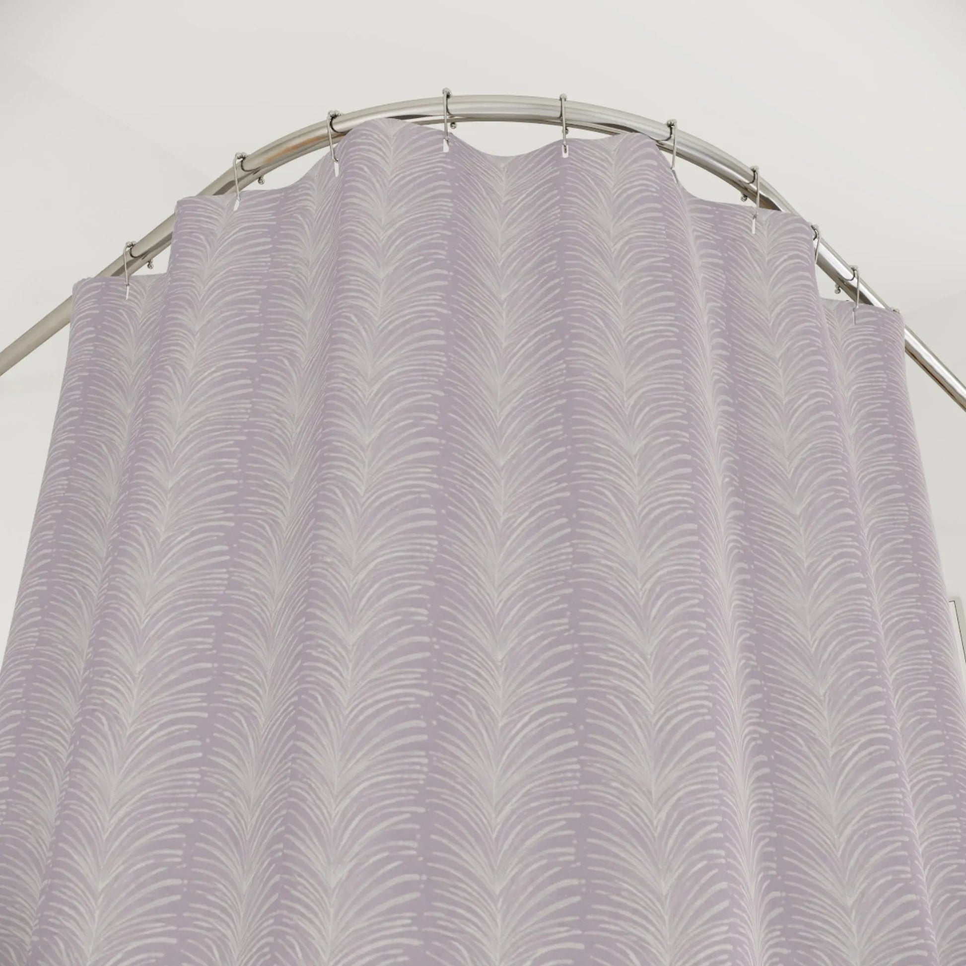 Lavender Feather Chevron Shower Curtain