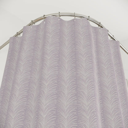 Lavender Feather Chevron Shower Curtain