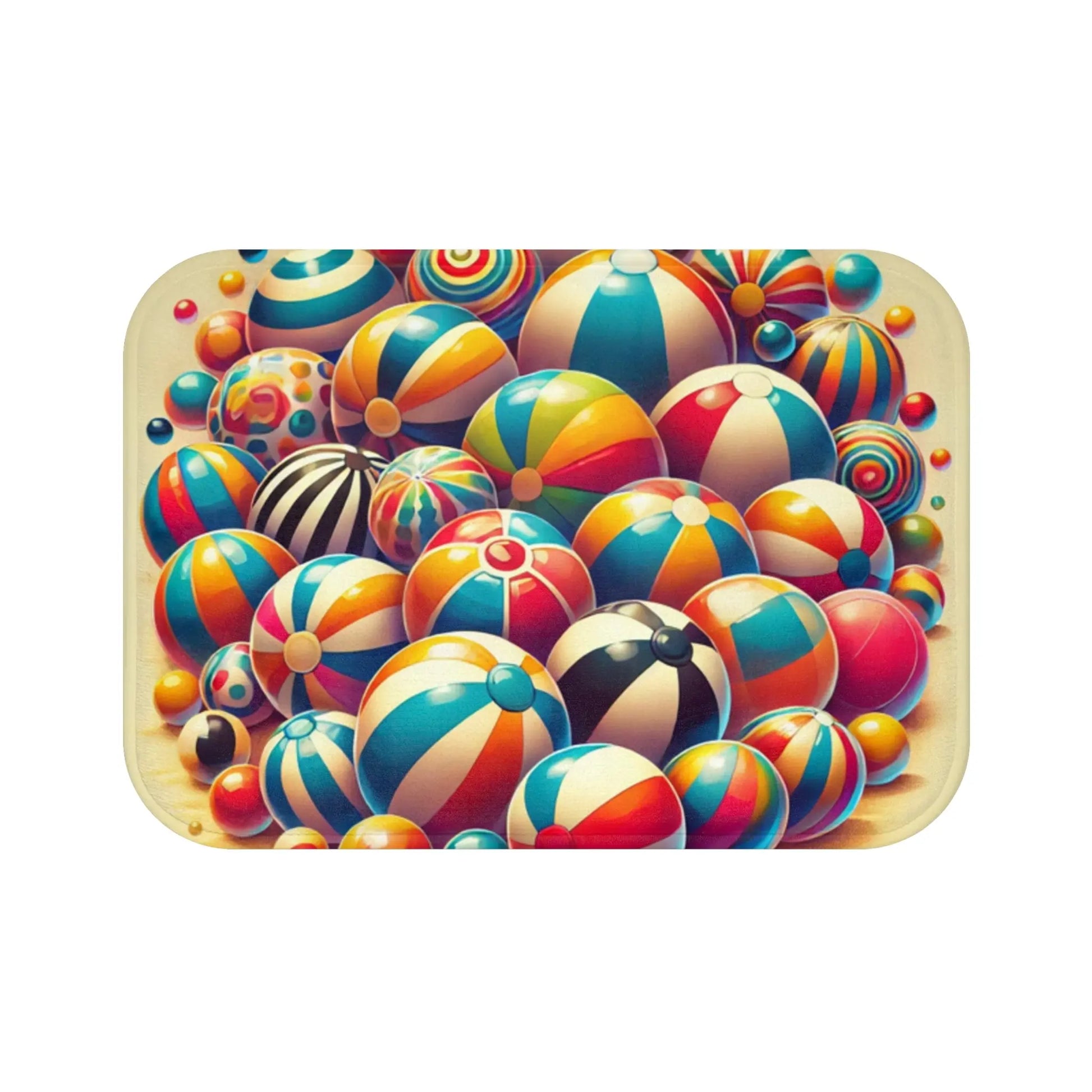 Colorful Beach Ball Bath Mat