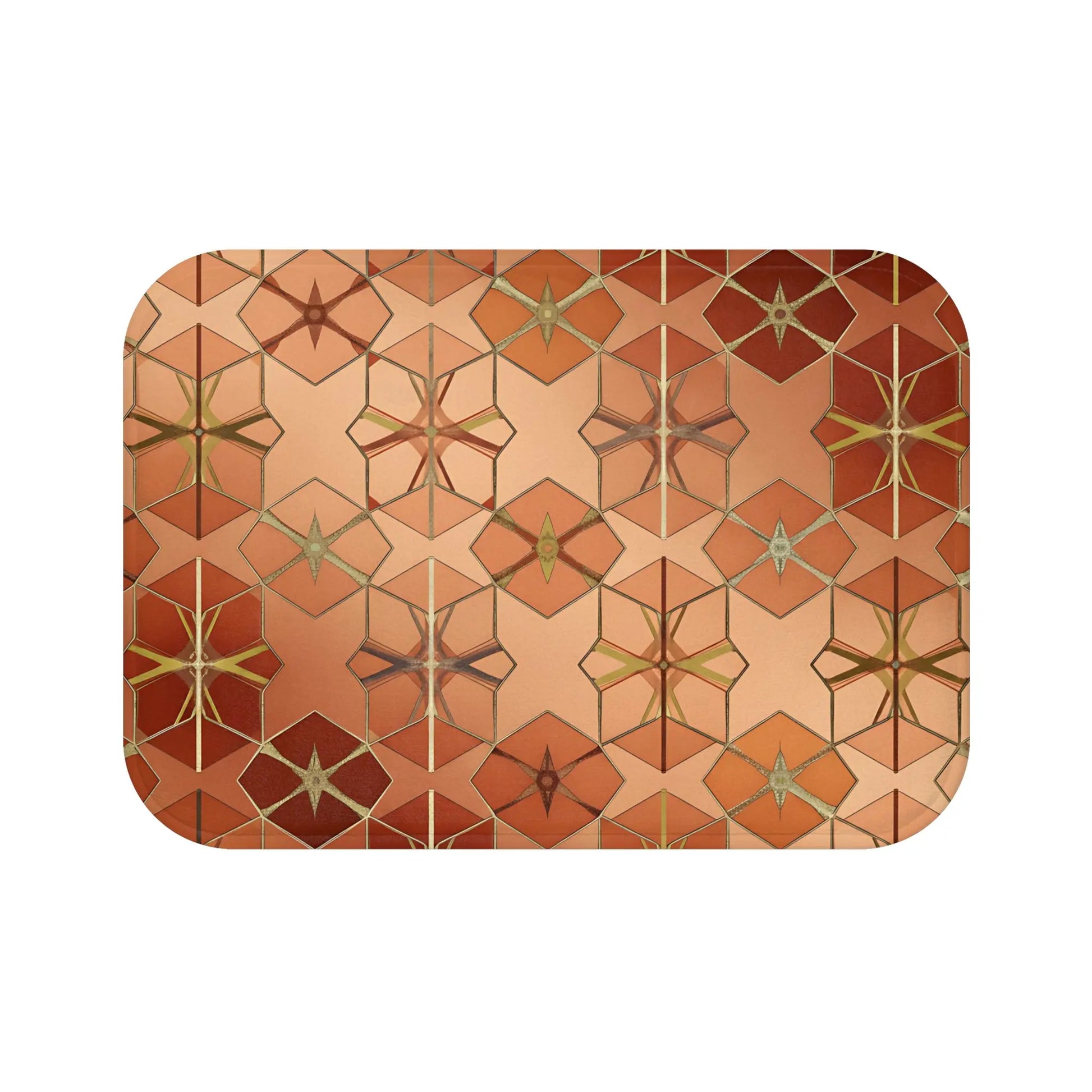 Geometric Star Tile Bath Mat