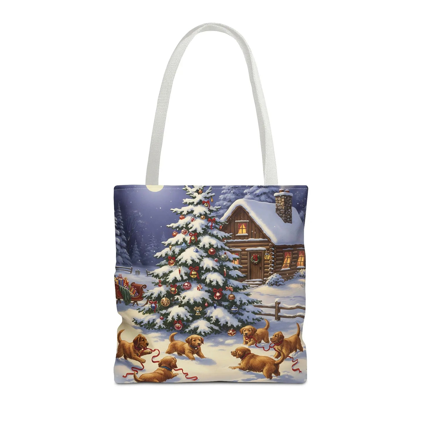 Christmas Cute Puppies Tote Bag