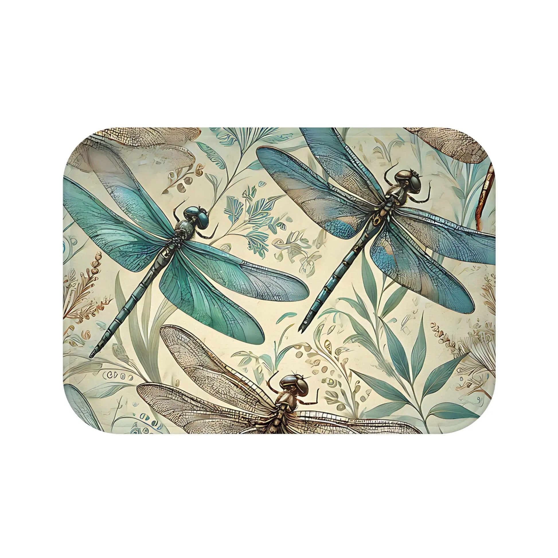 Botanical Dragonfly Bath Mat