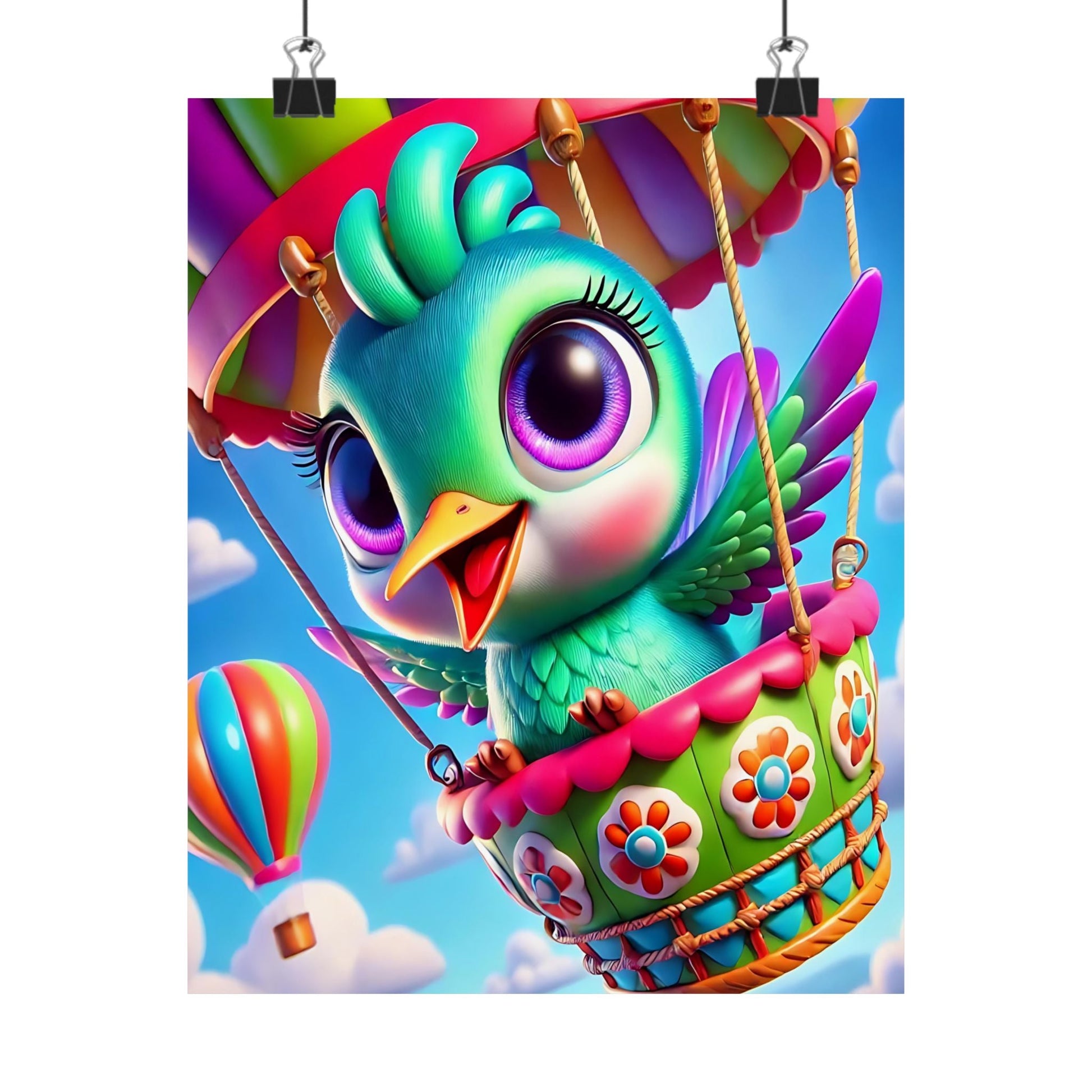 Whimsical Bird Balloon Art Print
