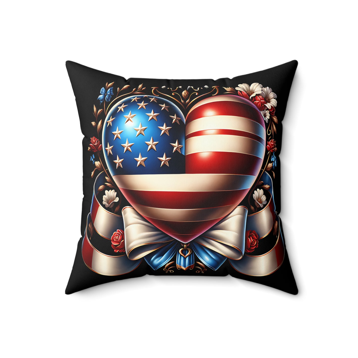 Patriotic Heart Pillow