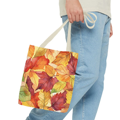 Autumn Watercolor Leaves Tote Bag