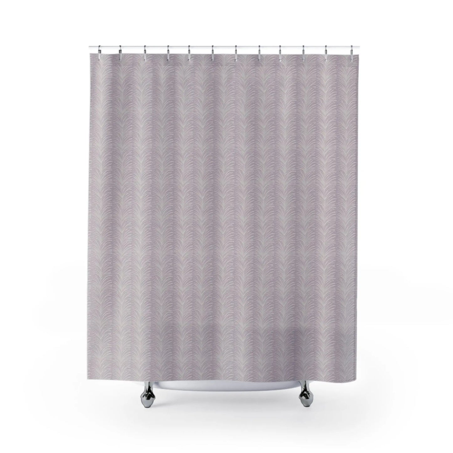 Lavender Feather Chevron Shower Curtain