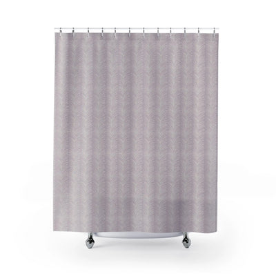 Lavender Feather Chevron Shower Curtain