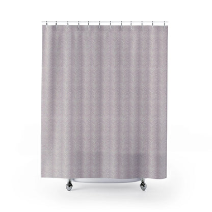 Lavender Feather Chevron Shower Curtain