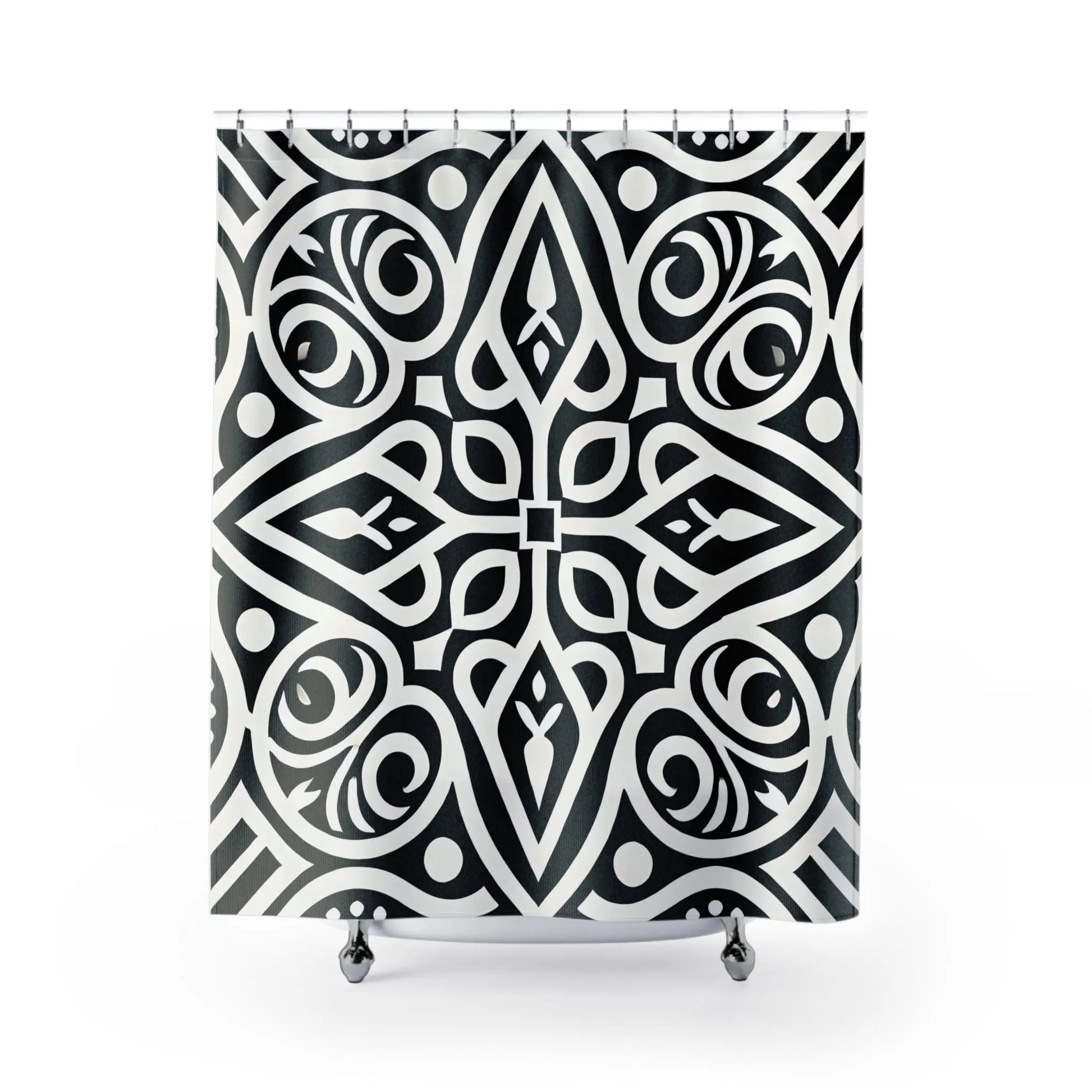Black White Diamond Shower Curtain
