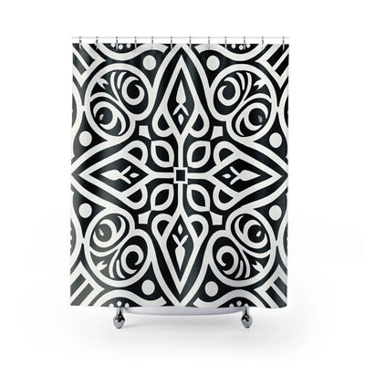 Black White Diamond Shower Curtain