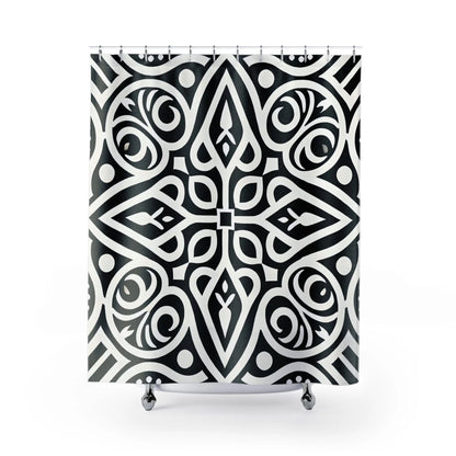 Black White Diamond Shower Curtain