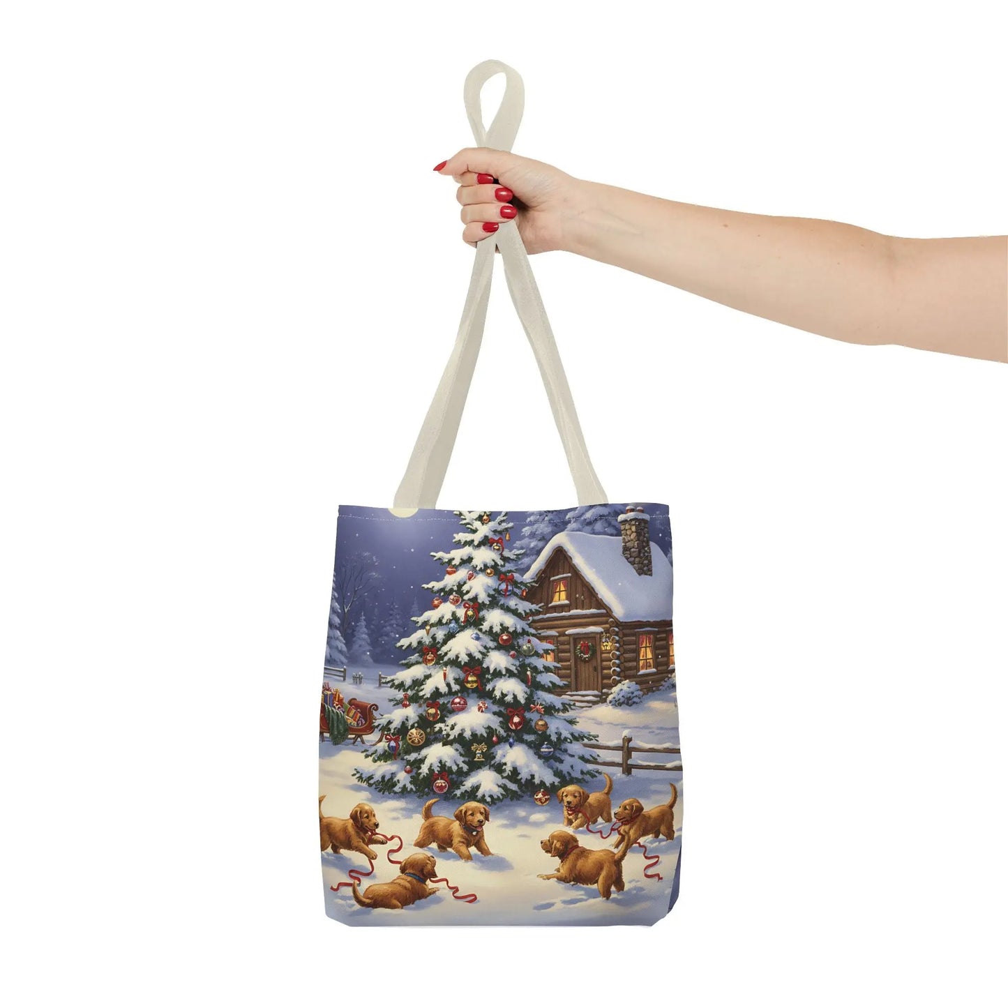 Christmas Cute Puppies Tote Bag