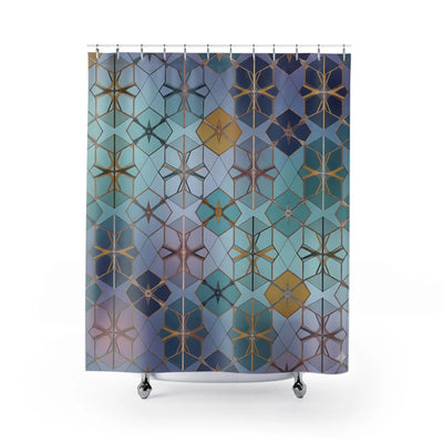 Geometric Moroccan Tile Pattern Shower Curtain