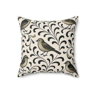 Chic Bird Design Throw Pillow
