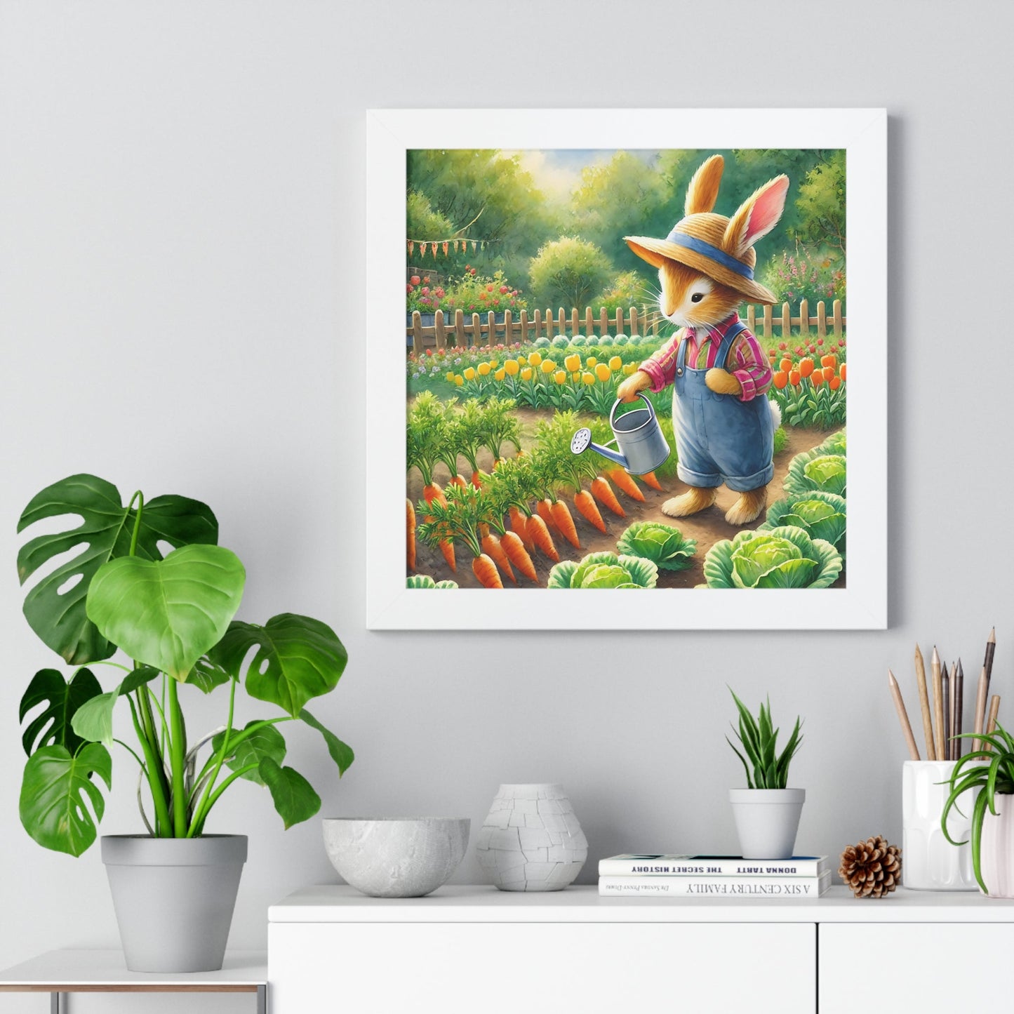 Bunny Rabbit Garden Wall Art Print