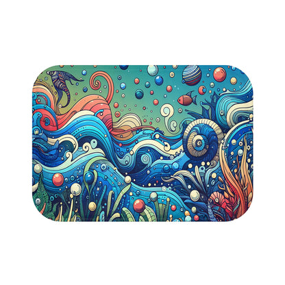 Ocean Waves Bath Mat