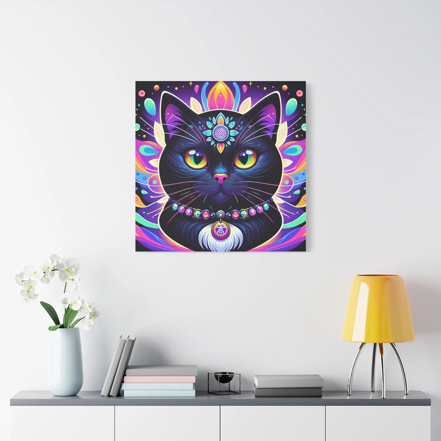 Vibrant Cat Canvas Art