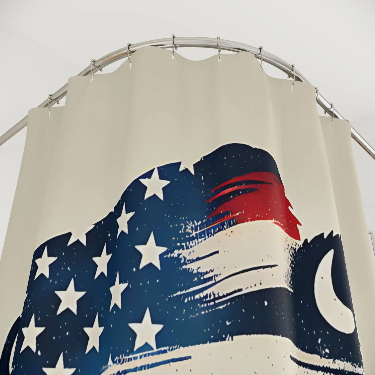 Patriotic Flag Buffalo Shower Curtain
