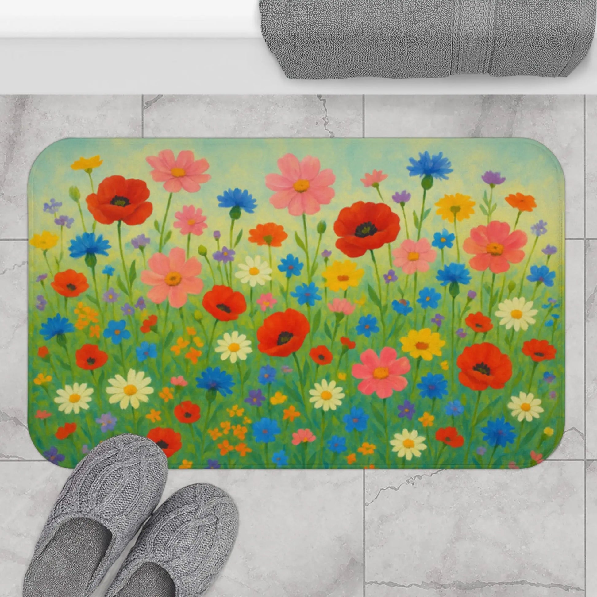 Floral Bath Mat