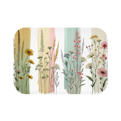 Floral Watercolor Bath Mat