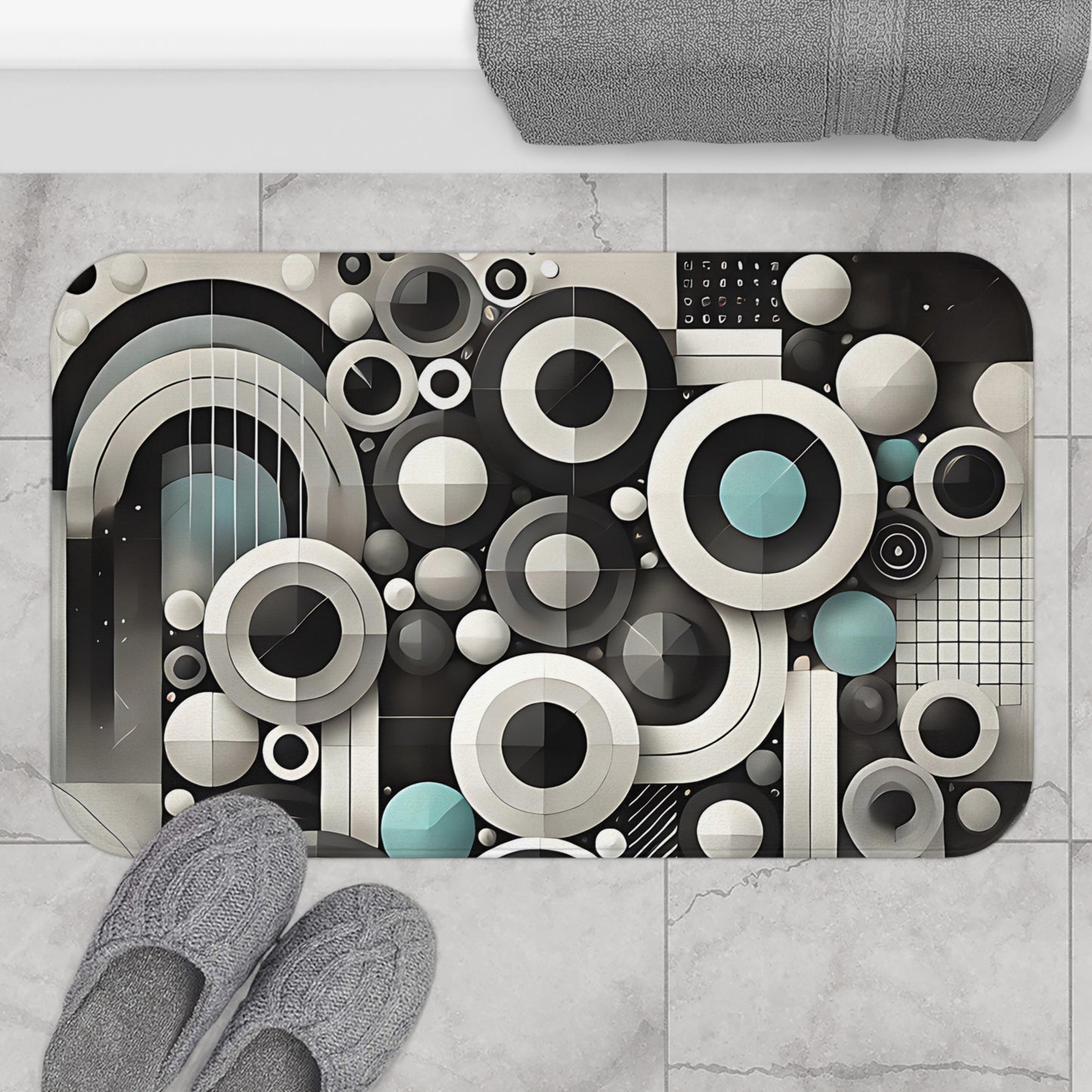 Modern Geometric Bath Mat