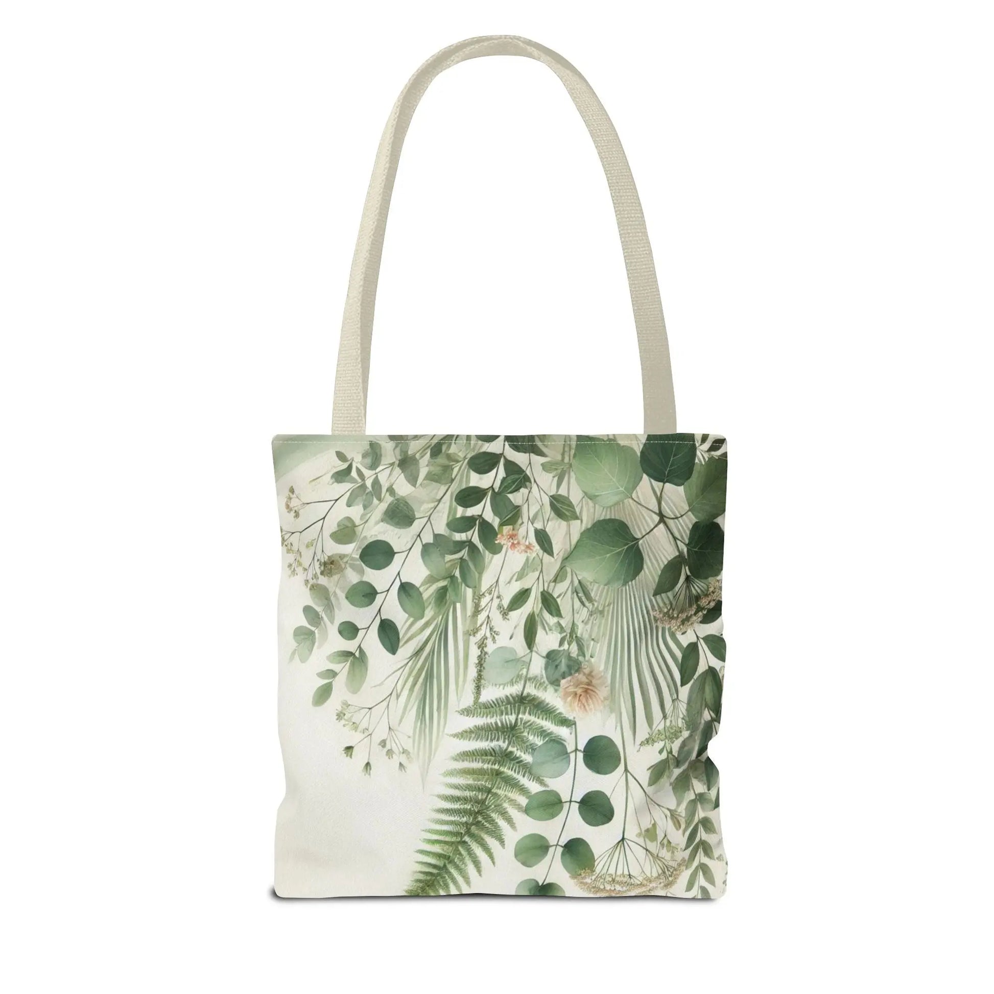 Green Botanical Ferns and Eucalyptus Tote Bag
