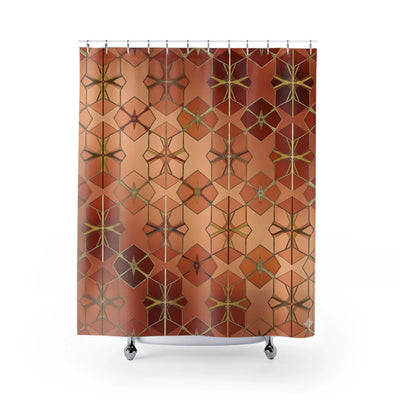 Geometric Star Tile Shower Curtain
