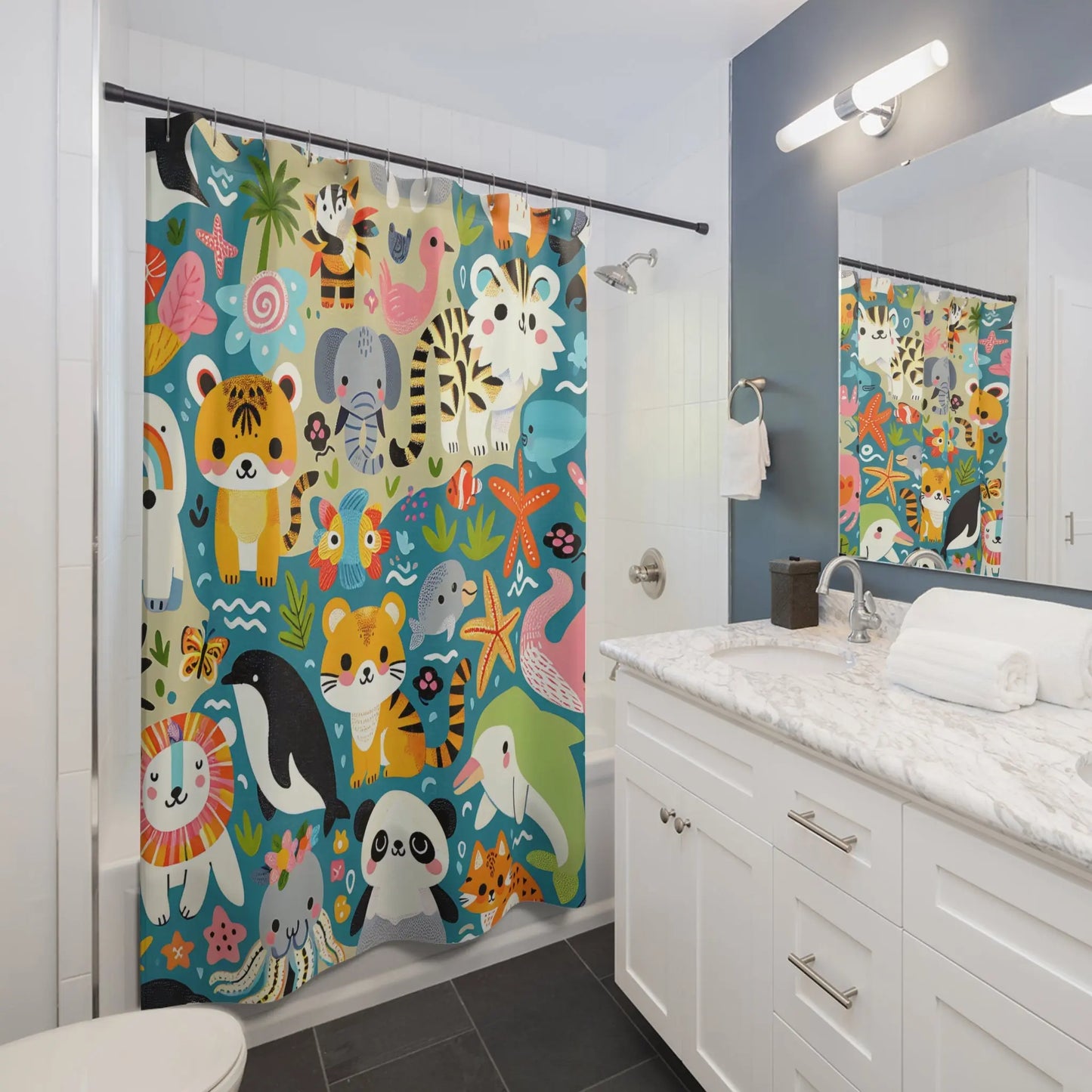 Whimsical Animal Shower Curtain