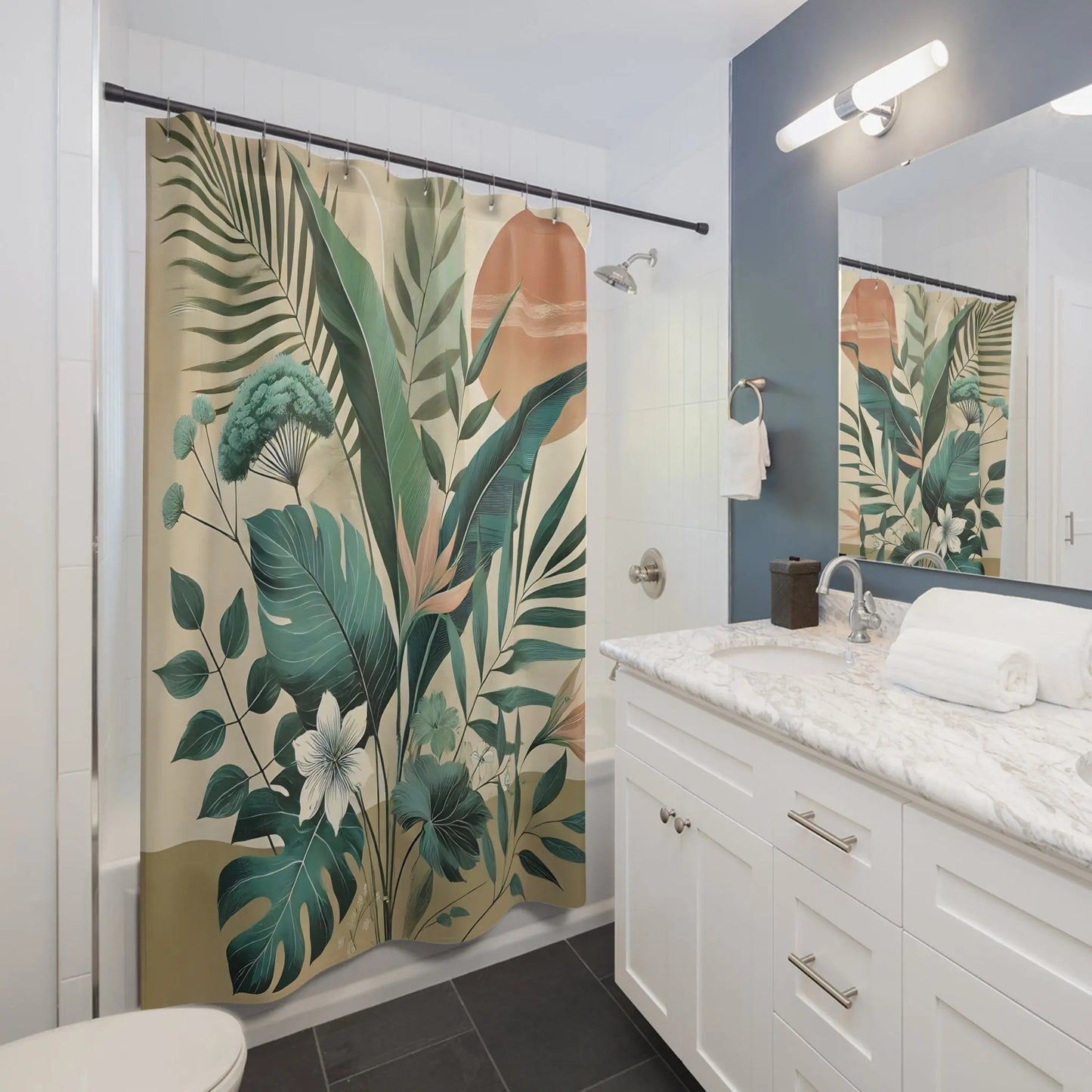 Tropical Leaf Shower Curtain