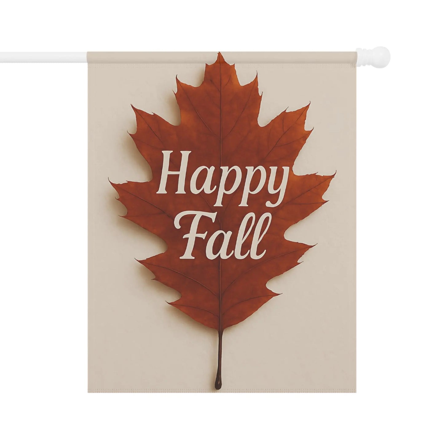 Happy Fall Leaf Garden Banner