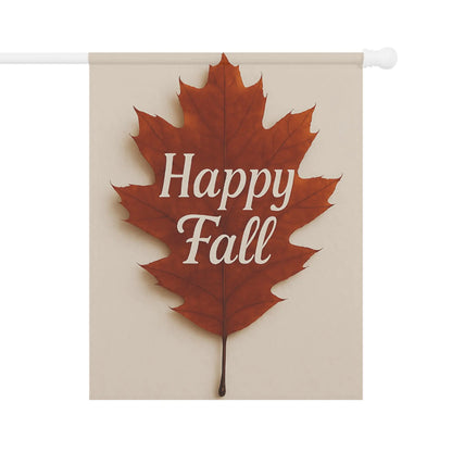 Happy Fall Leaf Garden Banner
