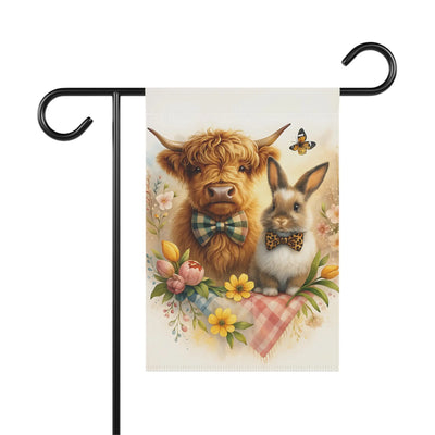 Charming Highland Cow Farmhouse Garden Banner