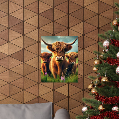 Highland Cow Matte Vertical Posters
