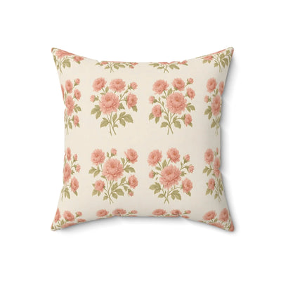 Vintage Floral Throw Pillow
