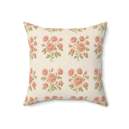 Vintage Floral Throw Pillow