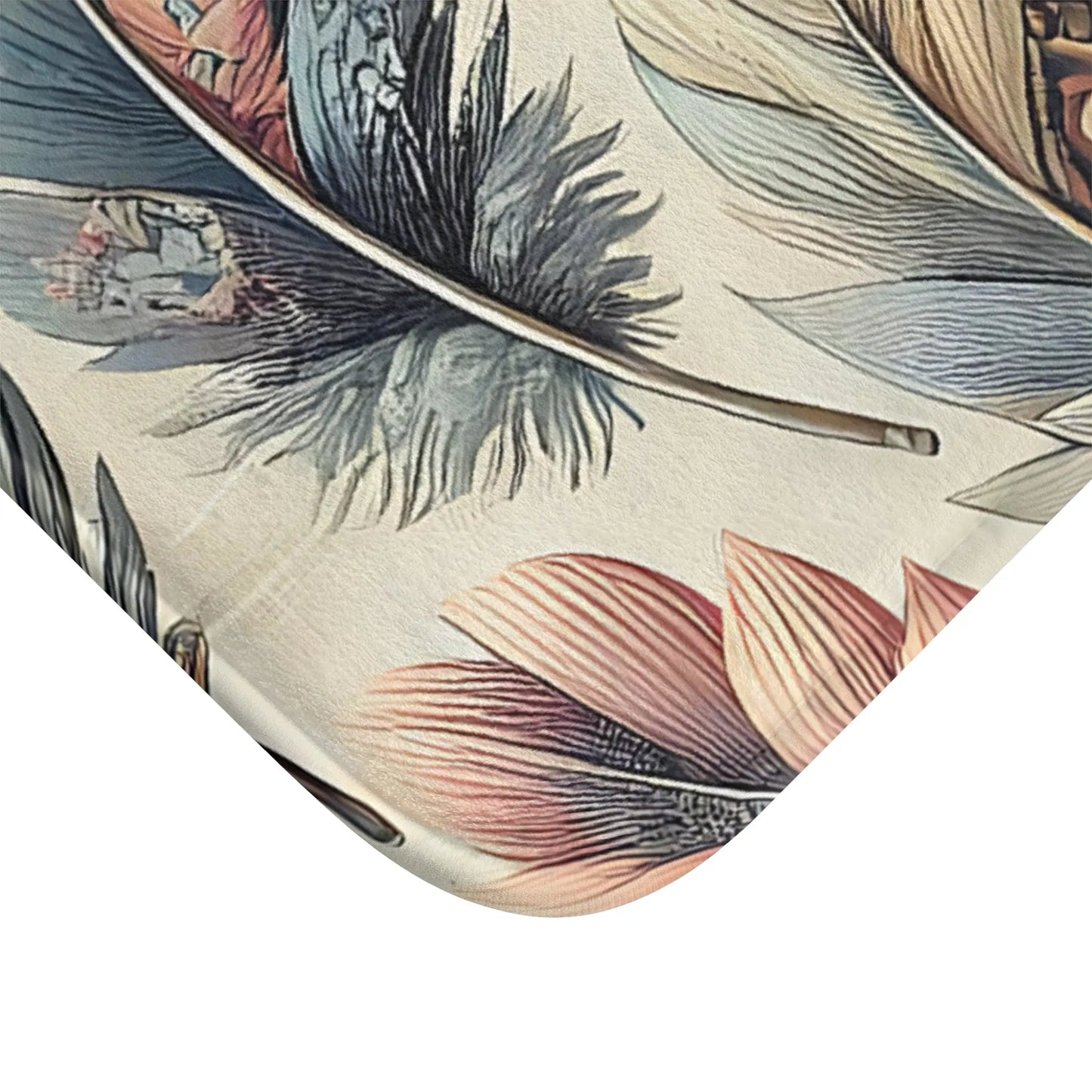 Boho Feather Bath Mat